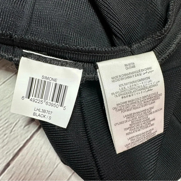 BCBGmaxazria simone bandage pencil mini black bodycon skirt sz small designer - Picture 5 of 7